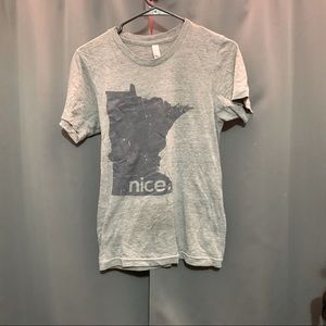 Small Minnesota Nice Tee Shirt Gray